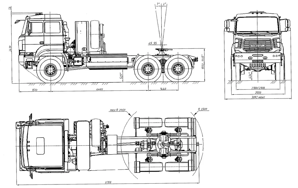 Седельный тягач УРАЛ CNG 63704К-3951