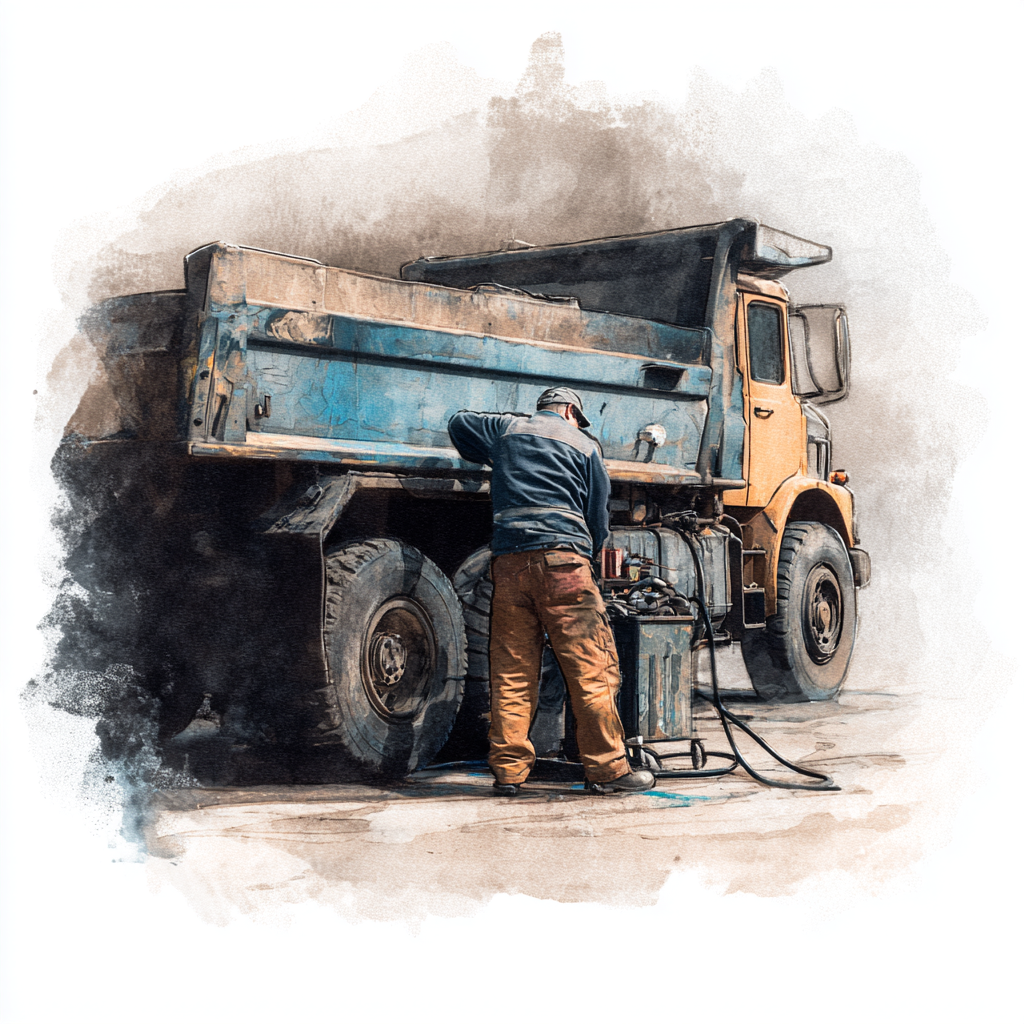 Сезонное обслуживание самосвала